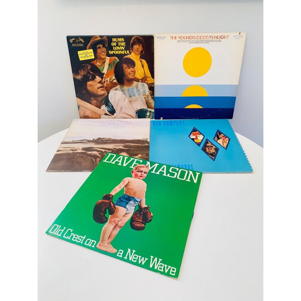Lot of 5 Record Albums Dave Mason Lovin' Spoonful Youngbloods Bad Co Moody Blues